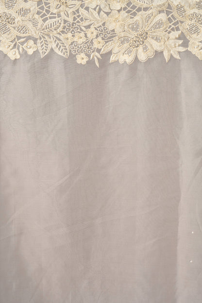 Baby Pink Organza Parsi Saree