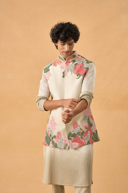 Green Ombre Shaded Kurta Bandi Set