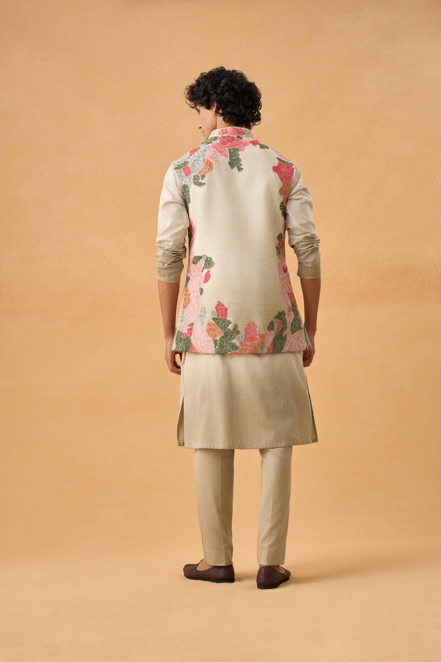 Green Ombre Shaded Kurta Bandi Set