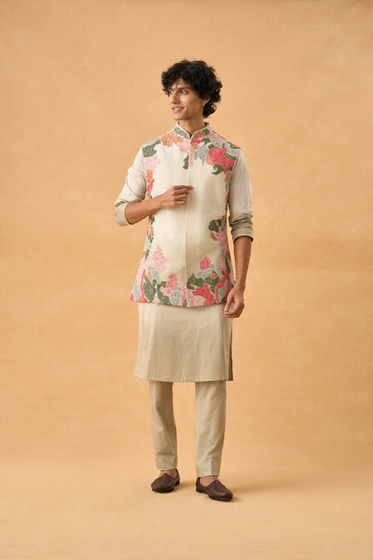 Green Ombre Shaded Kurta Bandi Set