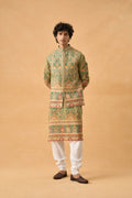 Green Kurta Bandi Set