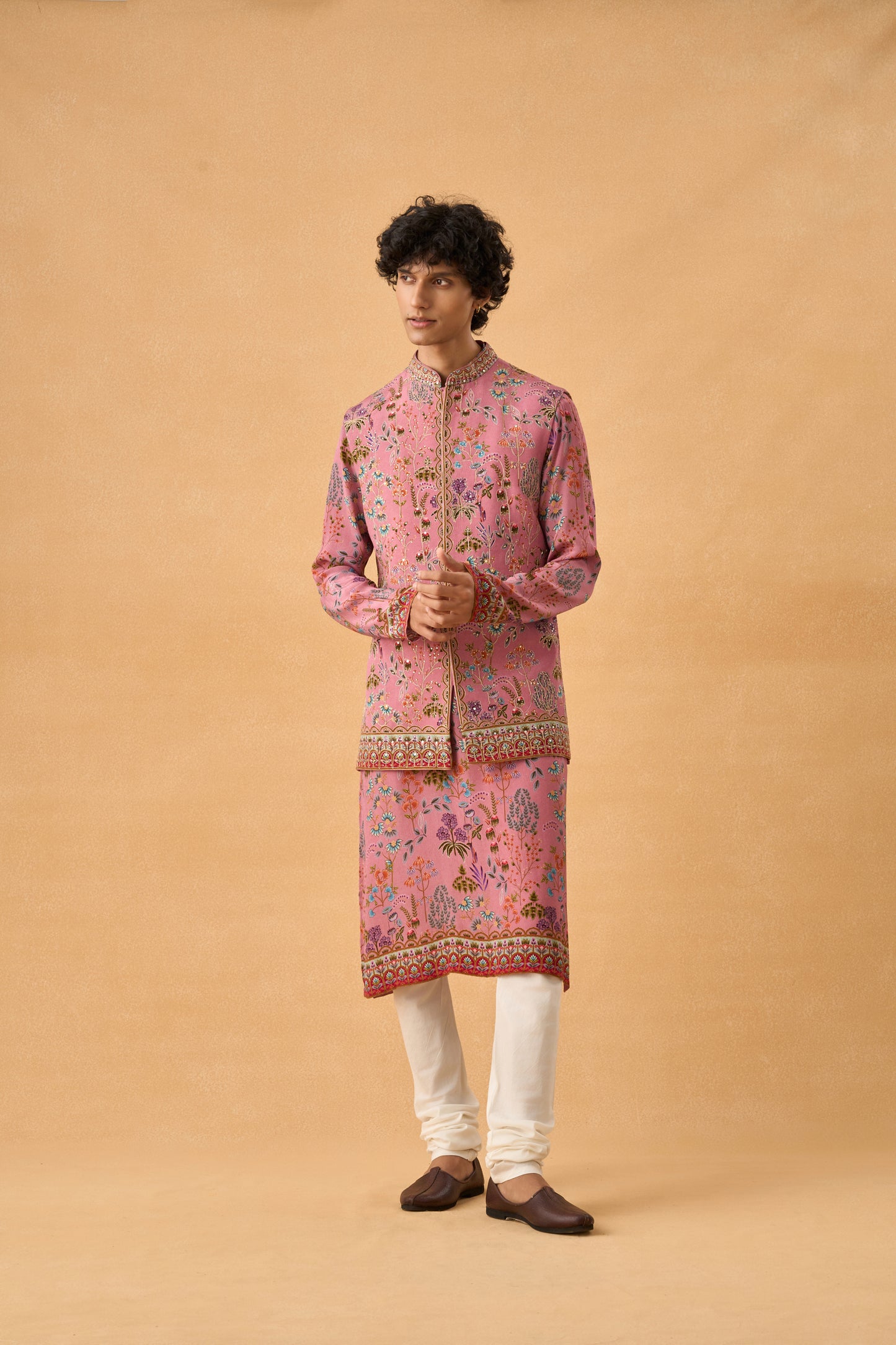 Onion Pink Kurta Bandi Set