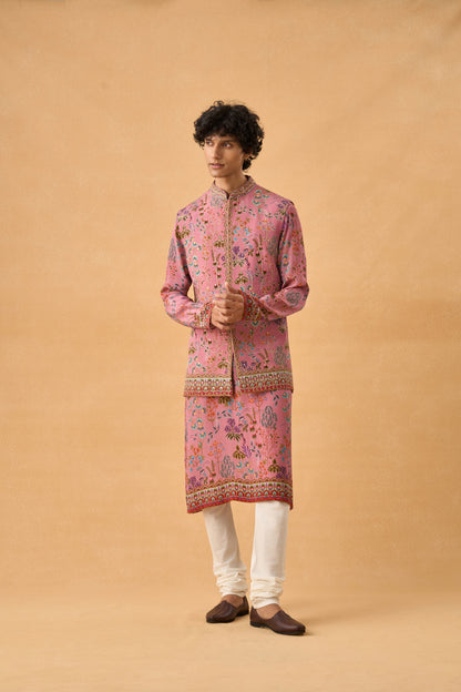 Onion Pink Kurta Bandi Set