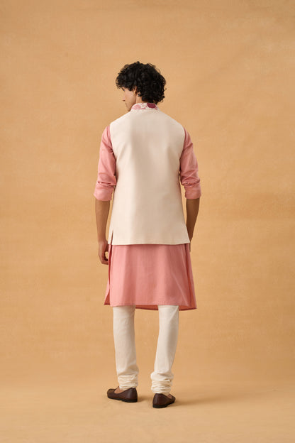 Powder Pink Kurta Bandi Set