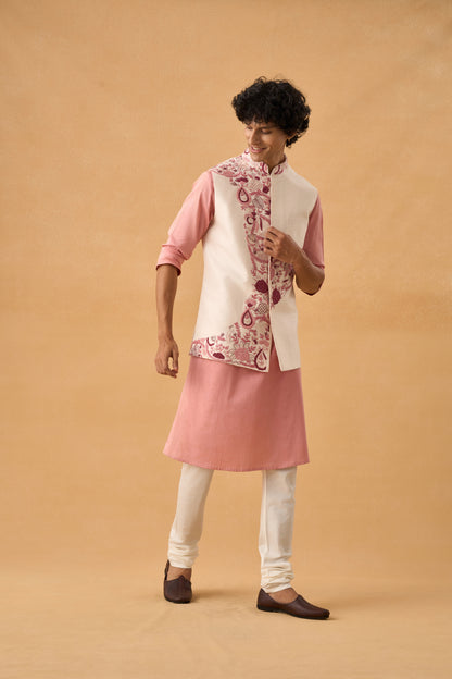 Powder Pink Kurta Bandi Set