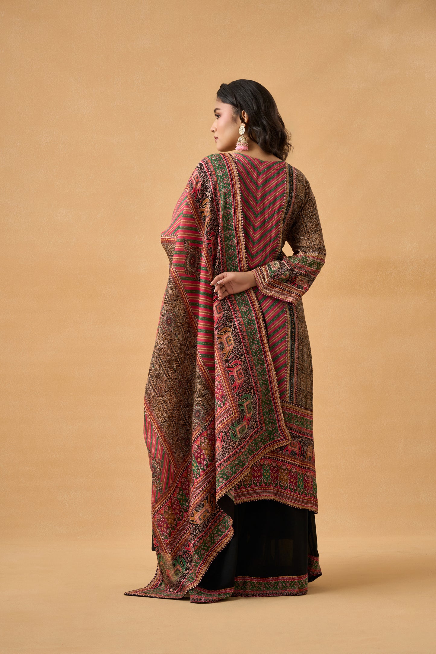 Black Chinon Palazzo Set