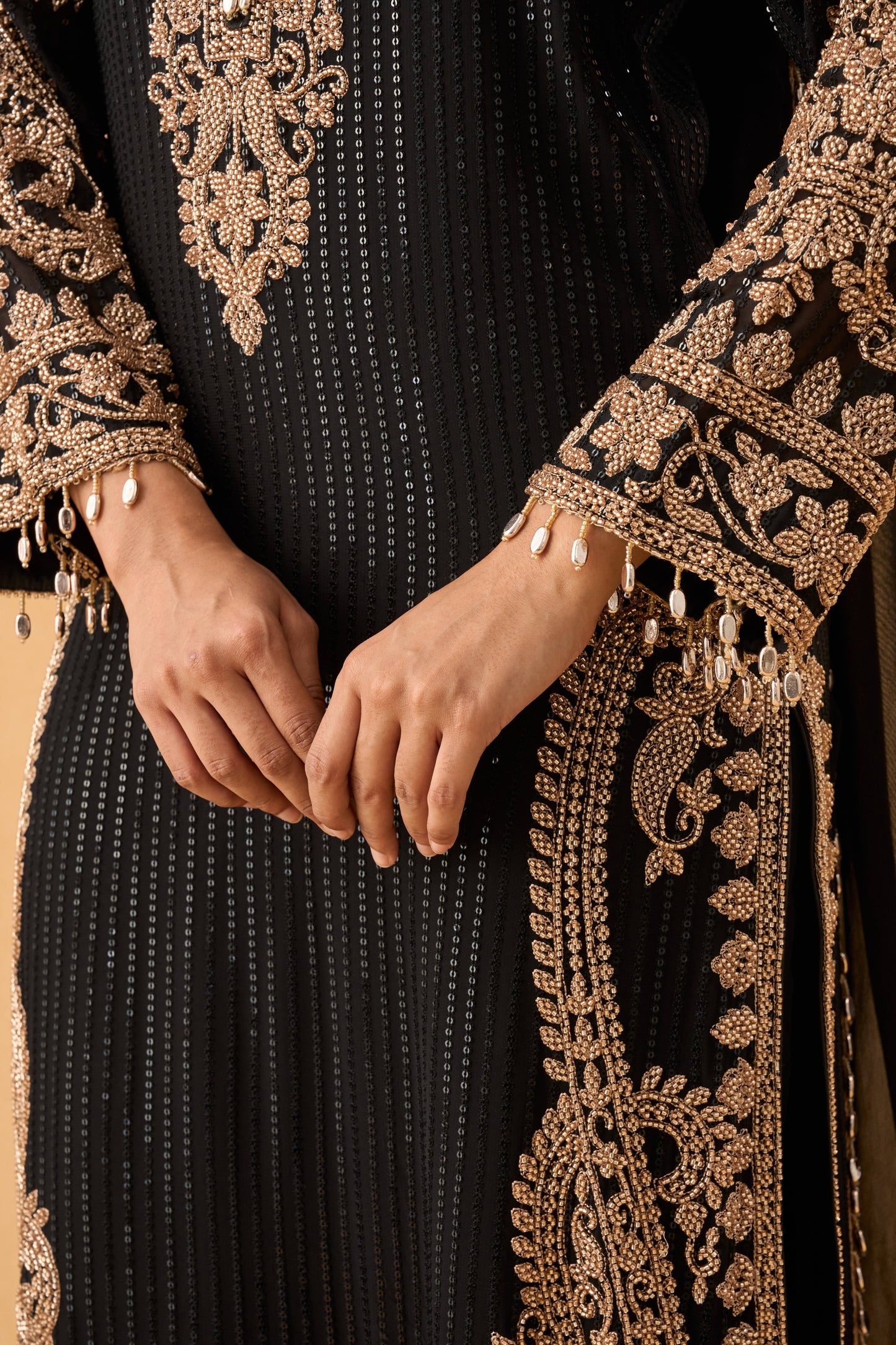 Midnight Black Georgette Pakistani Salwar Kameez Set