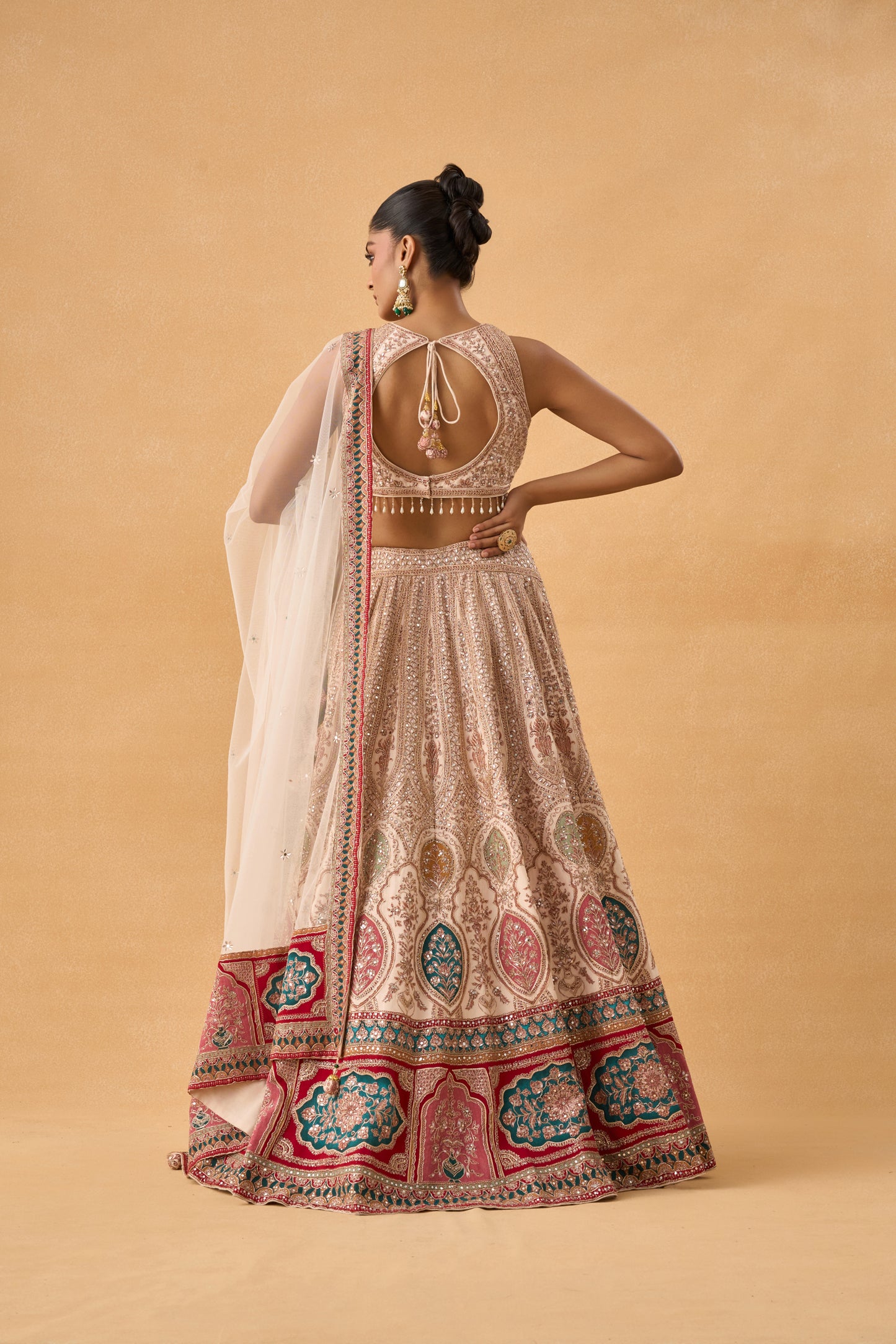 Ivory Heritage Crepe Lehenga Set
