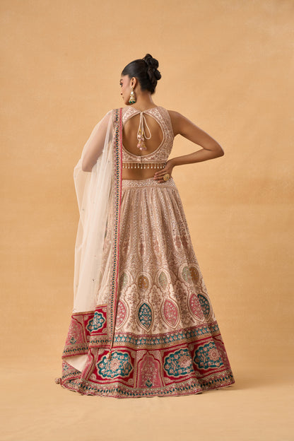 Ivory Heritage Crepe Lehenga Set