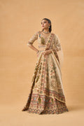 Ivory Pichwai Art Crepe Lehenga Set