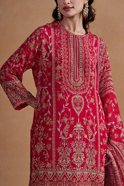 Pink Sharara Set With Dupatta