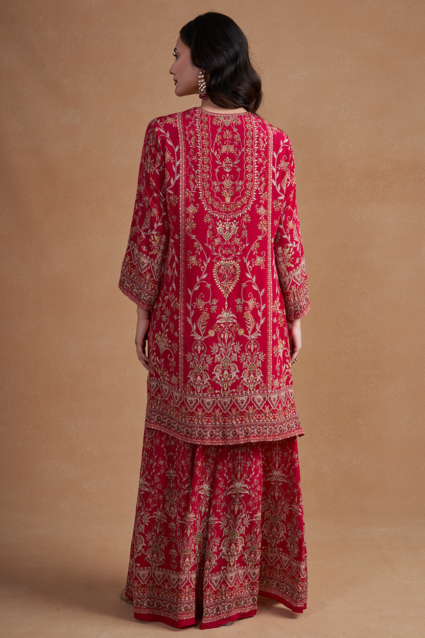 Pink Sharara Set With Dupatta