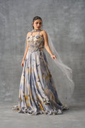 Floral Printed Corset Lehenga Set