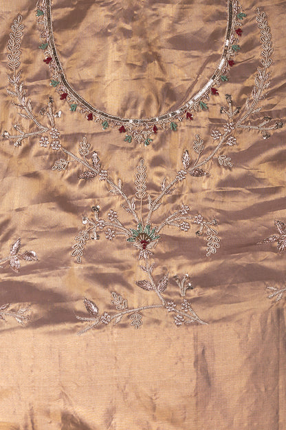 Gold Kanjeevaram Saree With Zardosi Work