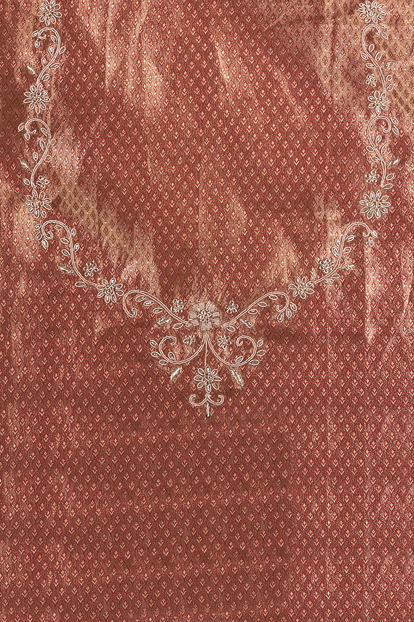 Golden Rani Kanjeevaram Silk Saree With Hand Zardosi Work