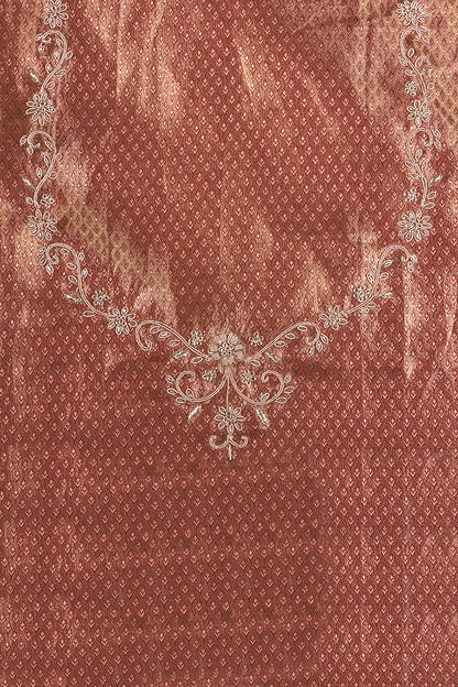 Golden Rani Kanjeevaram Silk Saree With Hand Zardosi Work