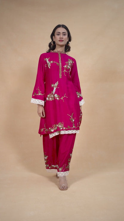 Rani Pink Silk Suit Set